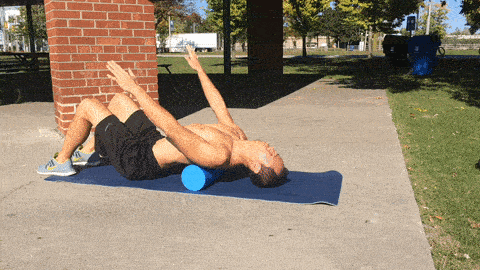 thoracic spine extensions image - thoracic spine mobility exercise