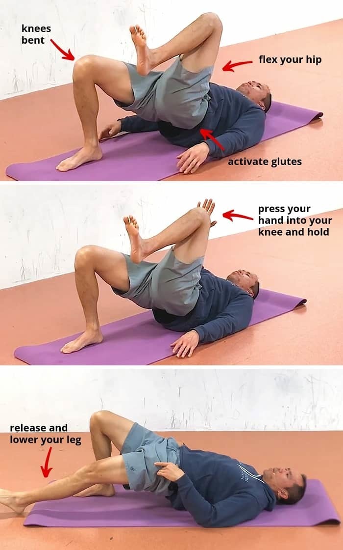 hip flexor exercise step 2 Dead Bug Hip Bridge