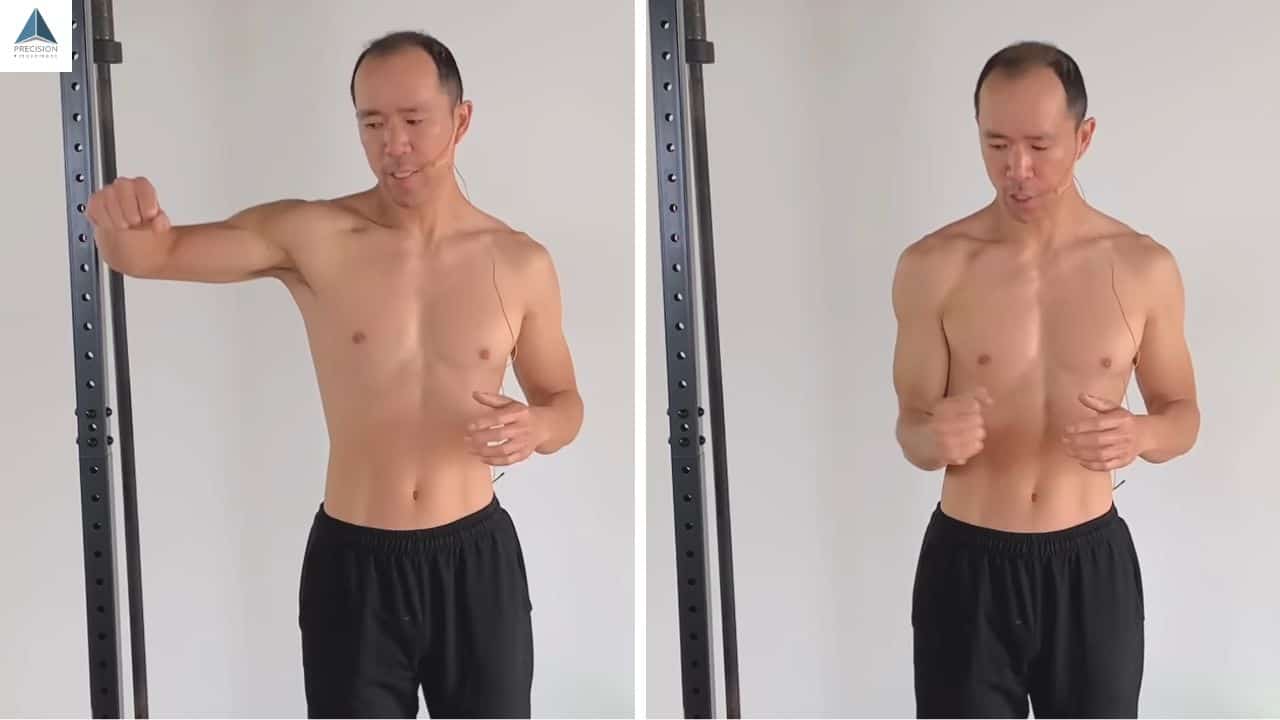 shoulder adduction demonstration