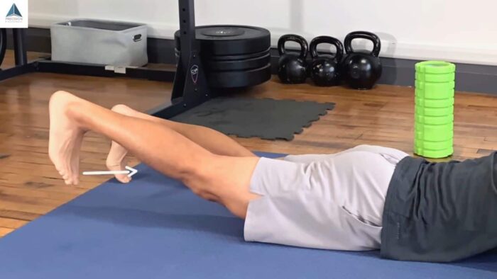 prone hip extension exercise for vmo activation