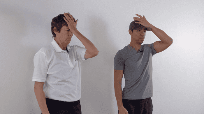 neck pain relief exercise front