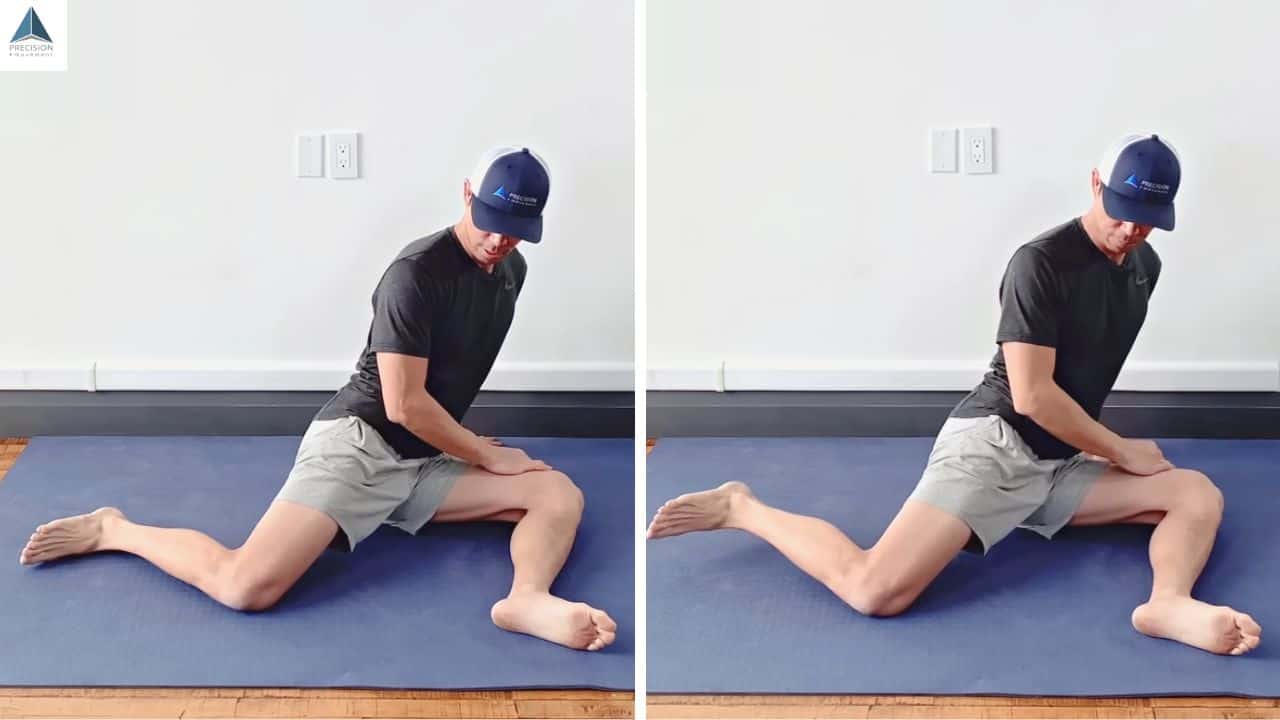 90 90 liftoffs - hip exercises for knee pain