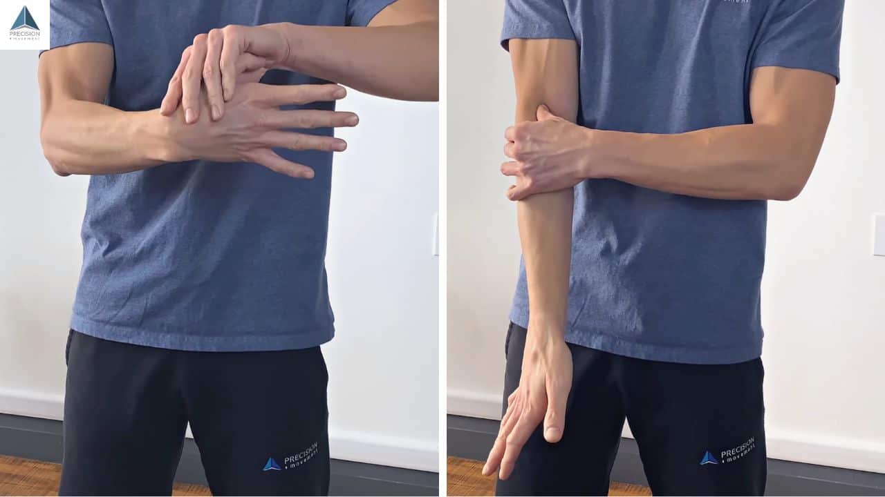 asmr forearm pain exercise - brachioradialis