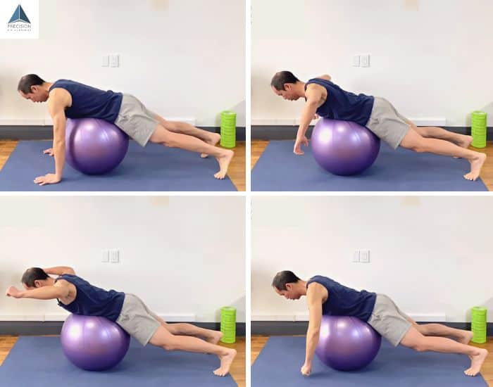 prone rowtation - tight chest exercises
