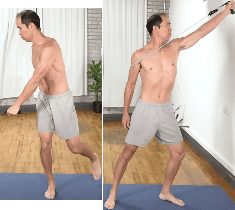 rotational sword exercise progression for shoulder mobility