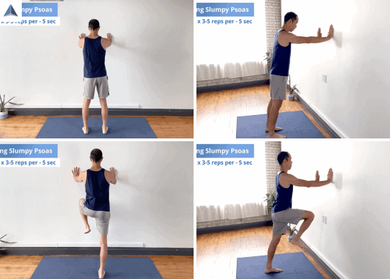 Standing Slumpy Psoas Activation - exercise for outer hip pain
