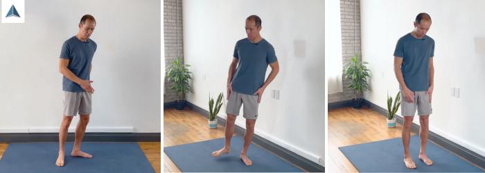 person performing the external hip rotator exercise