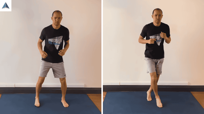 balance exercises for fall prevention - cross hop