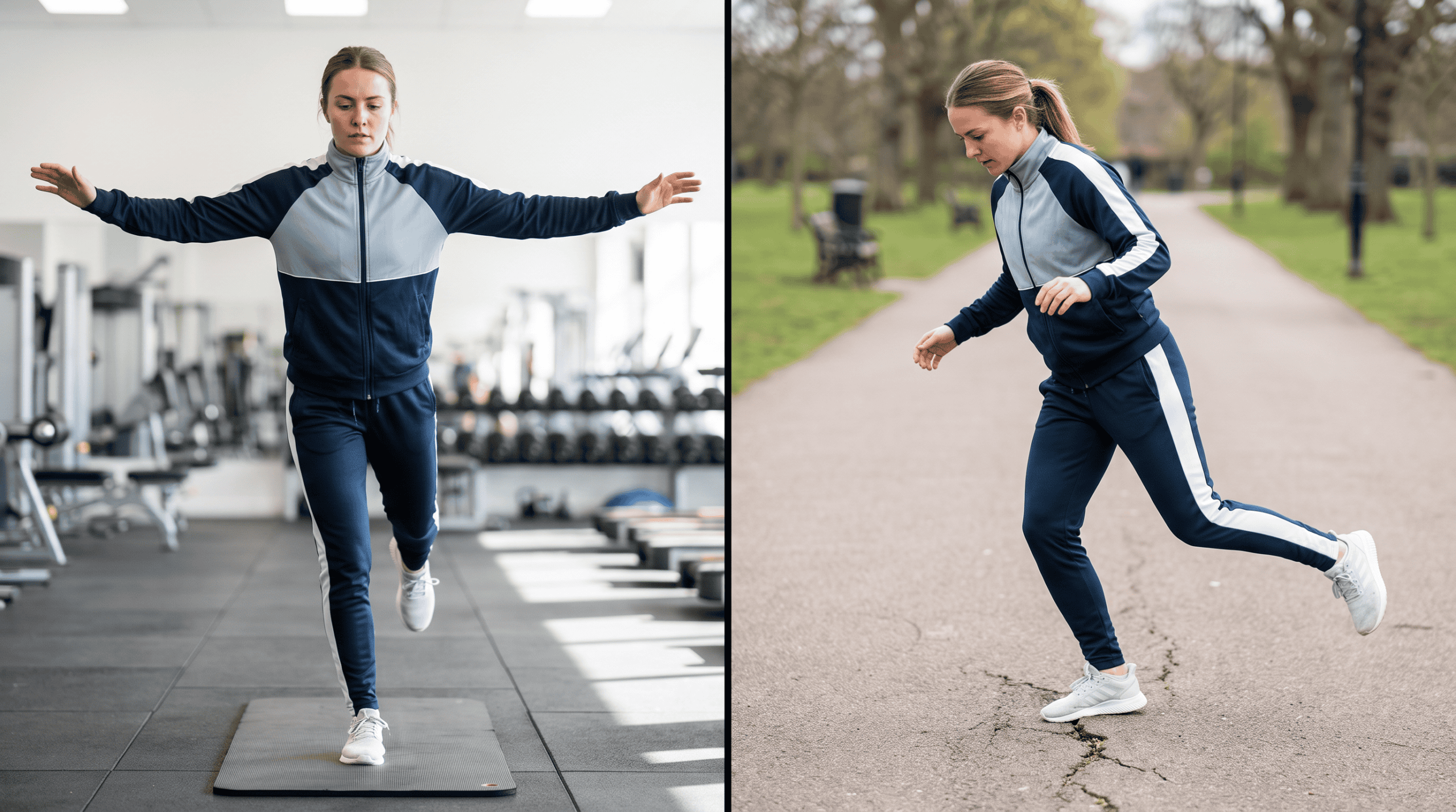 balance exercises side by side comparison