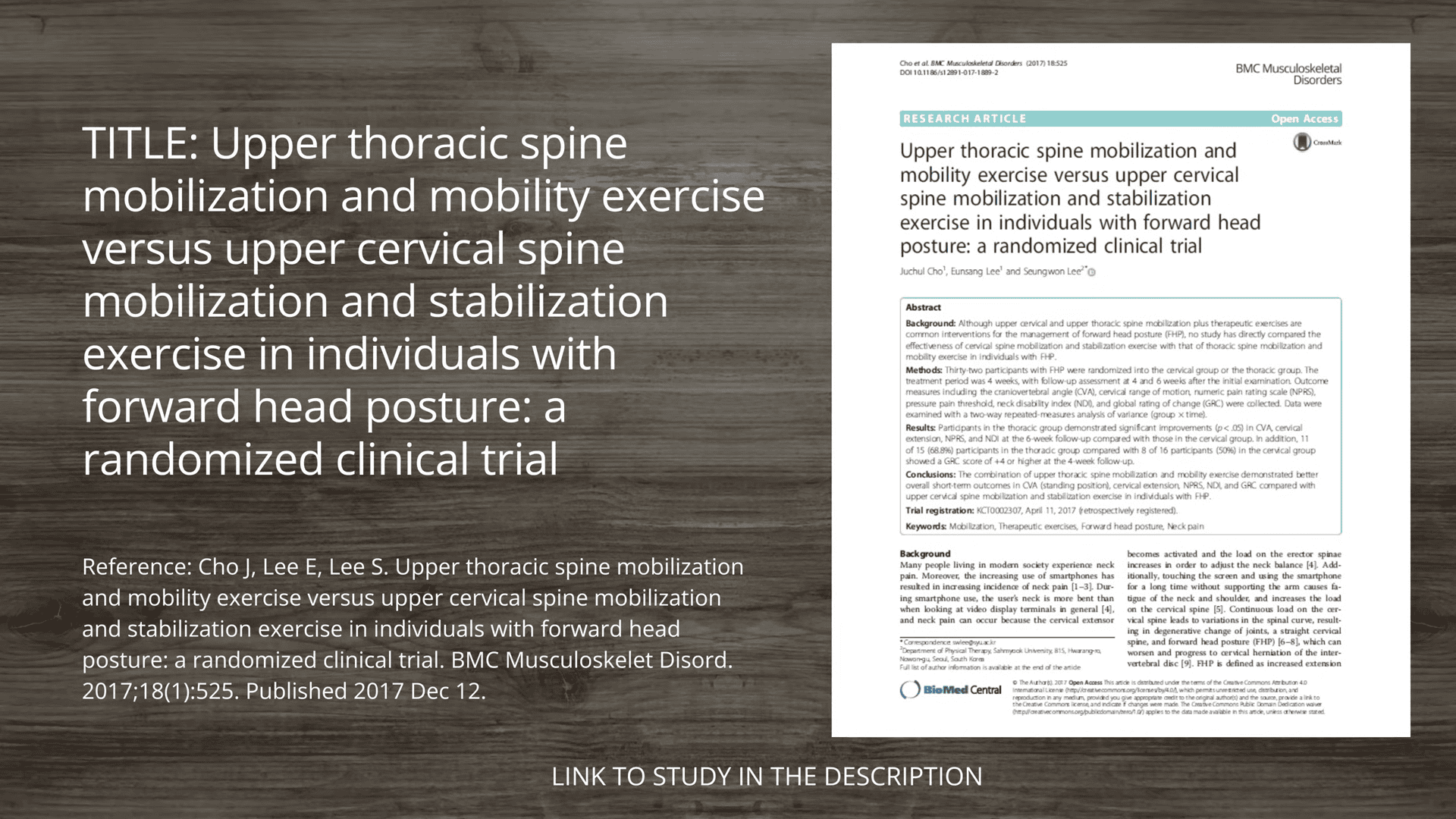 study on upper body posture